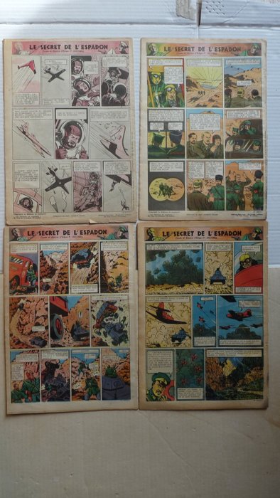 Tintin (magazine) - 17 Magasiner fra 1947 mellem nr. 4 (23. januar 1947) og nr. 34 (21. august 1947) - Første udgave - 1947