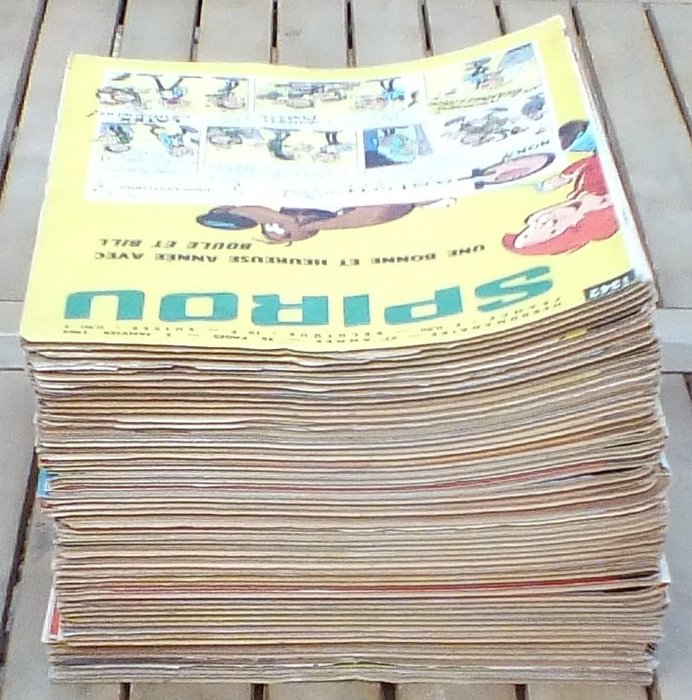 Spirou (magazine) N°1342 au N°1394 - Année 1964 complète - Avec 25 mini-récits - 53 Magasiner - Første udgave - 1964