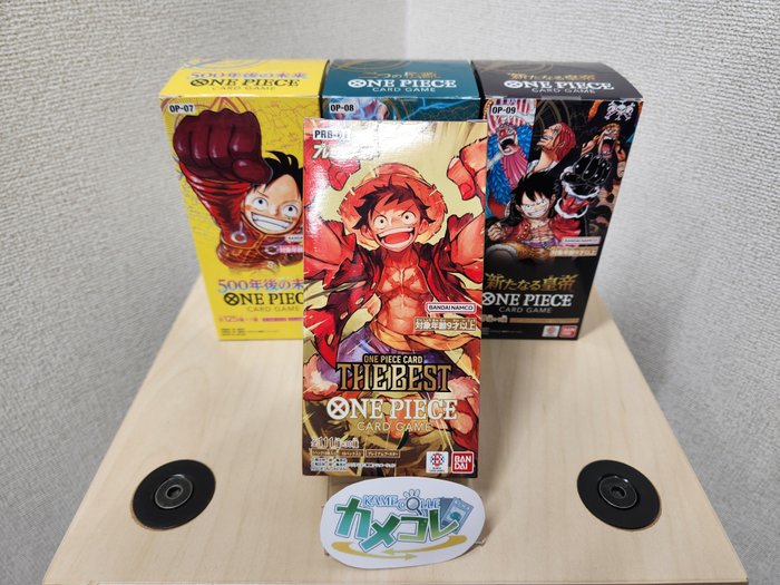 Bandai - 4 Booster box - One Piece - One Piece Card Game Various Booster Boxes PRB-01 OP-07 OP-08 OP-09 Japanese Sealed - ONE PIECE Card Game