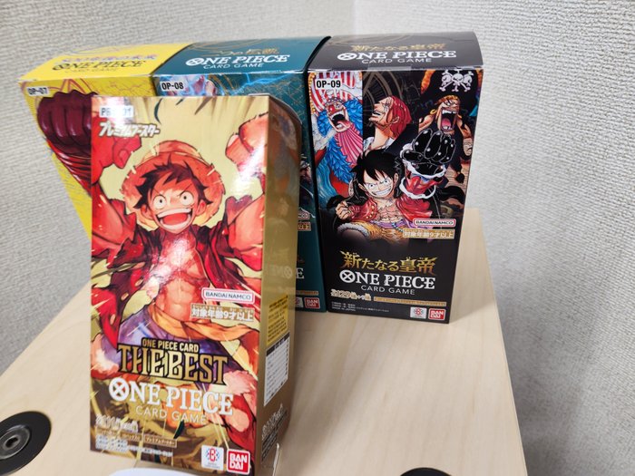 Bandai - 4 Booster box - One Piece - One Piece Card Game Various Booster Boxes PRB-01 OP-07 OP-08 OP-09 Japanese Sealed - ONE PIECE Card Game