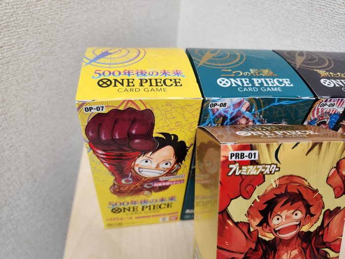 Bandai - 4 Booster box - One Piece - One Piece Card Game Various Booster Boxes PRB-01 OP-07 OP-08 OP-09 Japanese Sealed - ONE PIECE Card Game