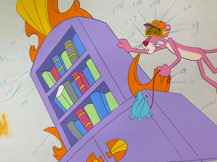 The Pink Panther Show (1970) - 1 Original Animation Cel og Tegning af The Pink Panther