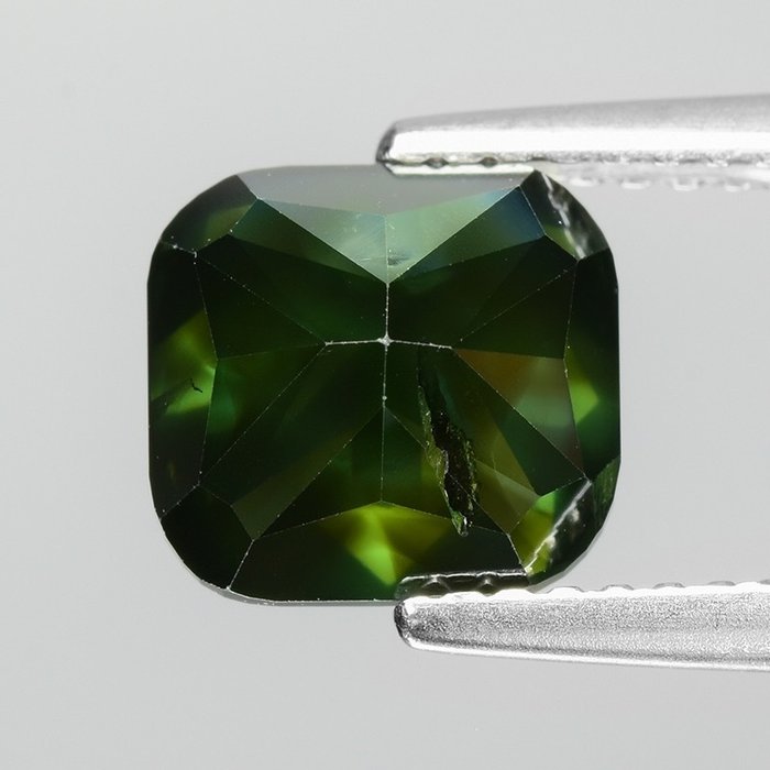 Diamant - 2.46 ct - Pude - Farvebehandlet - I2 - Fancy Dark Green