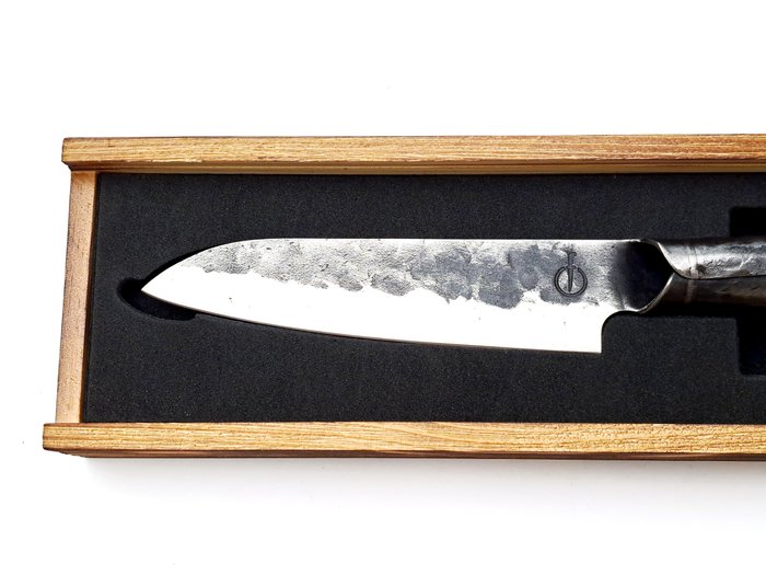 Santoku Knife - 440C Japanese Stainless Steel - Forged and Hammered - Køkkenkniv - Rustfrit stål - Japan