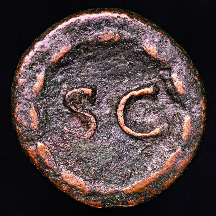 Romarriket. Hadrian (117-138). As Minted in Rome in 138 AD. Large SC within laurel-wreath  (Ingen mindstepris)