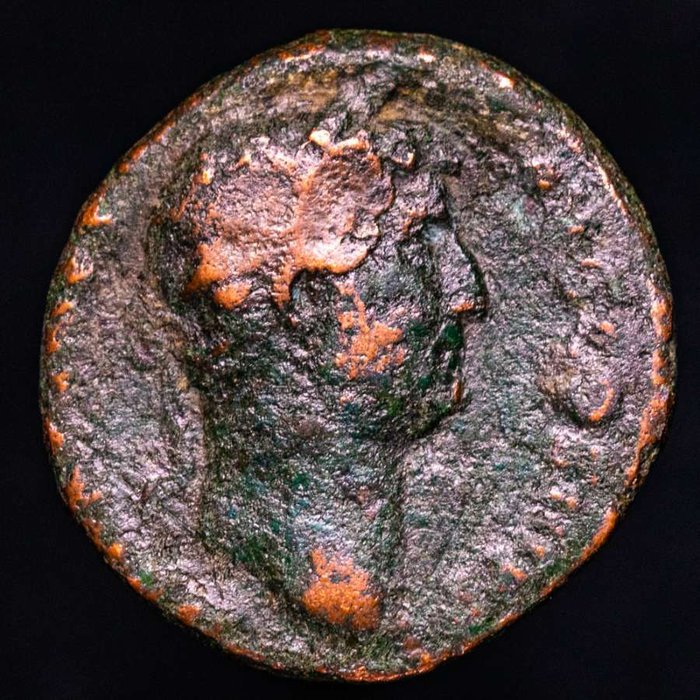 Romarriket. Hadrian (117-138). As Minted in Rome in 138 AD. Large SC within laurel-wreath  (Ingen mindstepris)