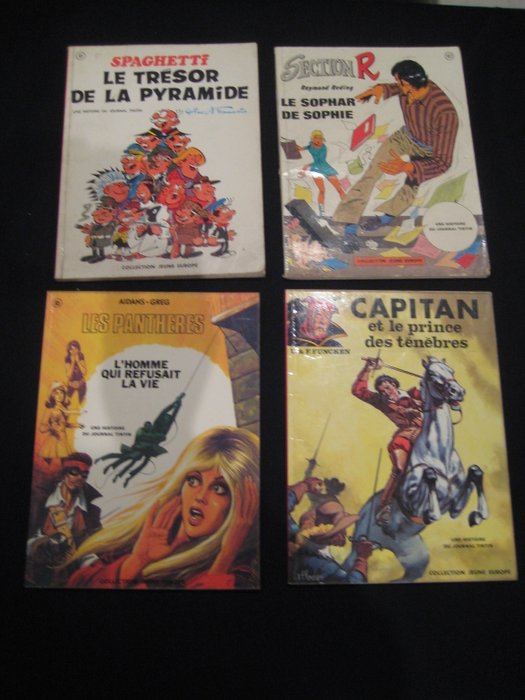 Spaghetti / Capitan / diverses séries - 4x B - 4 Album - Første udgave - 1972/1976