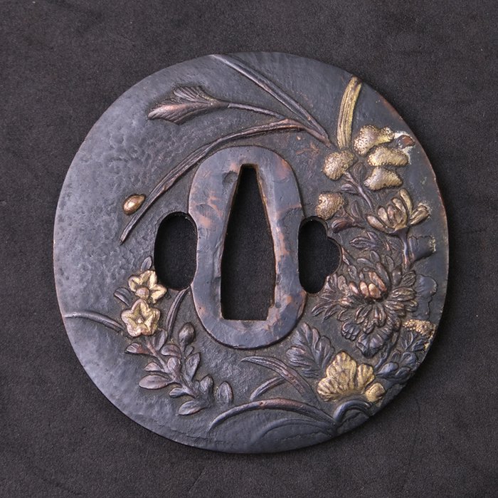 Bronze Tsuba Edo periode - 7.8 cm  (Ingen mindstepris)