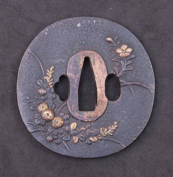 Bronze Tsuba Edo periode - 7.8 cm  (Ingen mindstepris)