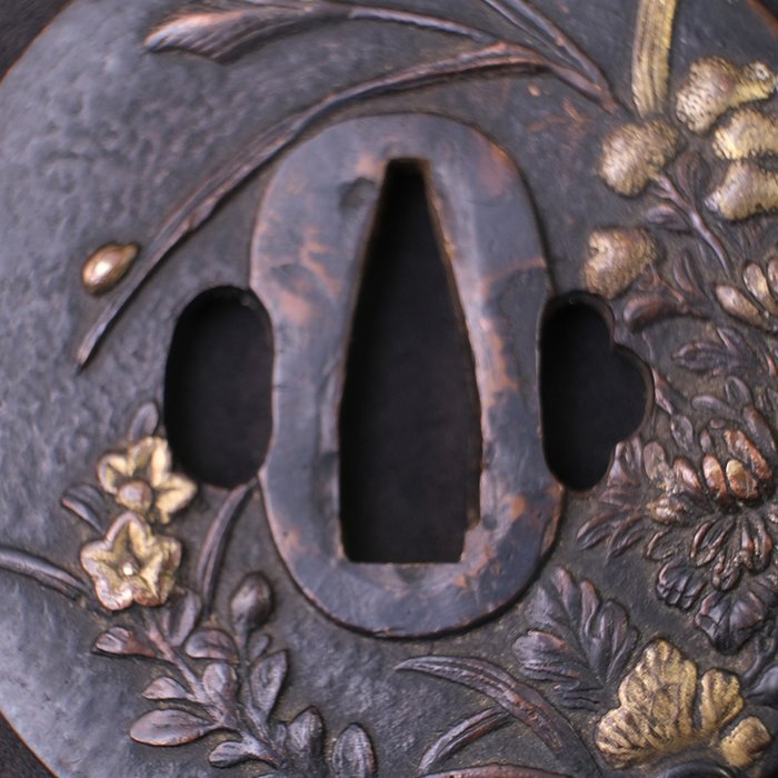 Bronze Tsuba Edo periode - 7.8 cm  (Ingen mindstepris)