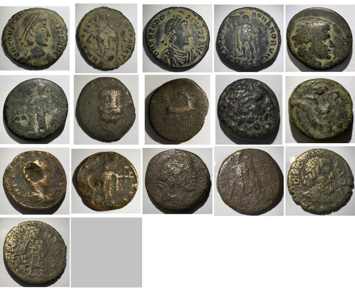 Antikken. Lot of 8 Coins including Roman Imperial, Roman Provincial, and Greek  (Ingen mindstepris)