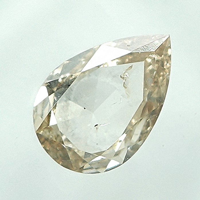 Ingen mindstepris - 1 pcs Diamant  (Naturfarvet)  - 042 ct - Light Gullig Brun - SI2 - Gem Report Antwerp (GRA)