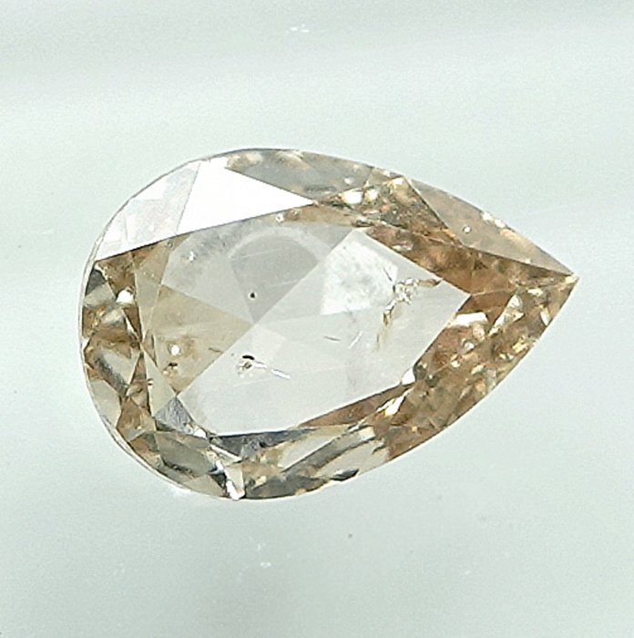 Ingen mindstepris - 1 pcs Diamant  (Naturfarvet)  - 042 ct - Light Gullig Brun - SI2 - Gem Report Antwerp (GRA)