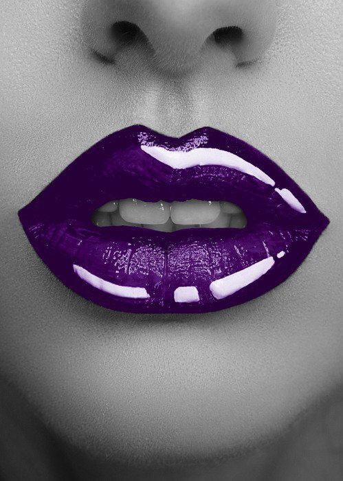 Julien Ribeaux - Violet Glossy Lips BW edition