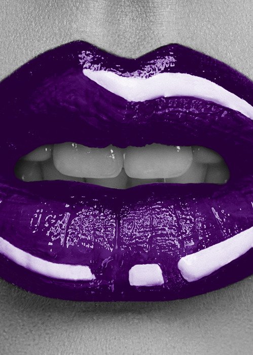 Julien Ribeaux - Violet Glossy Lips BW edition