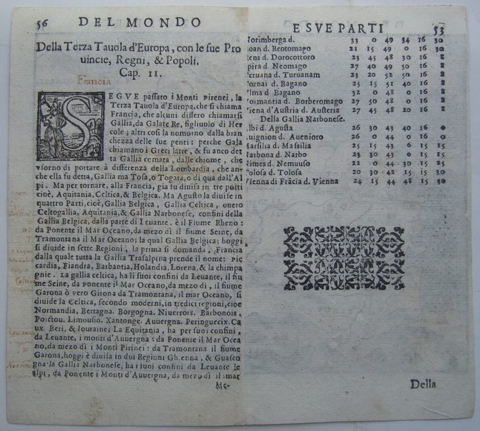 Europa - Frankrig + Belgien, Generelt kort, Paris Bruxelles/Bruxelles, Antwerpen, Marseille Bordeaux,; Rosacchio - No Title - 1581-1600