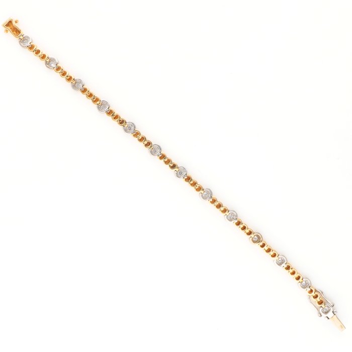 Armbånd - 18 kraat Gulguld Hvidguld -  130ct tw Diamant (Natur)