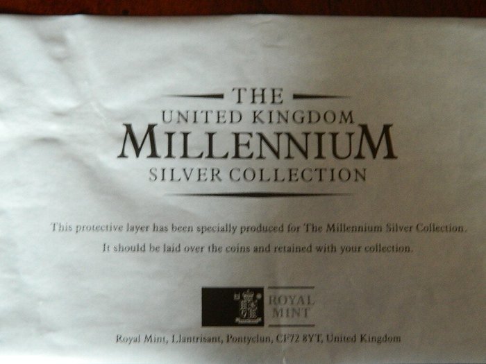 Storbritannien. 2000 Proof, Millenium Silver Collection 2000 Royal Mint  (Ingen mindstepris)