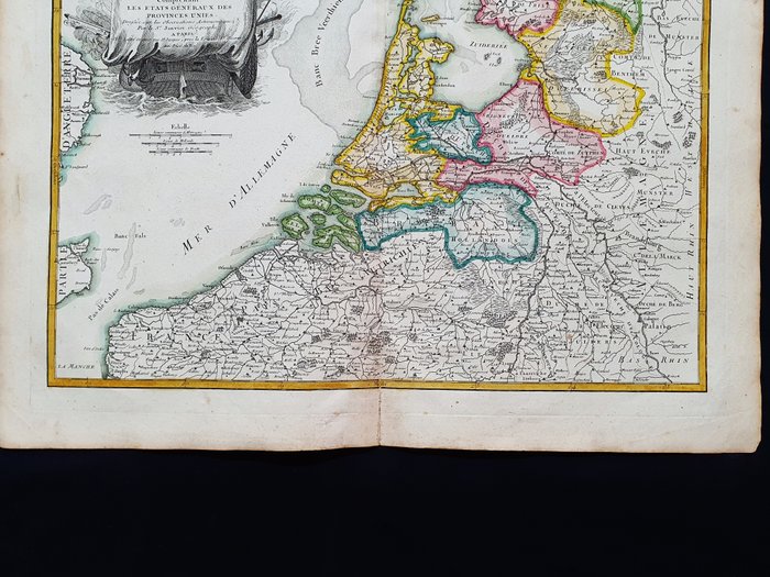 Holland - Holland, Belgien; G. Rizzi Zannoni / Janvier / Lattre - Partie Septentrionale des Pays Bas, comprenant les Etats Generaux des Provinces Unies - 1761-1780