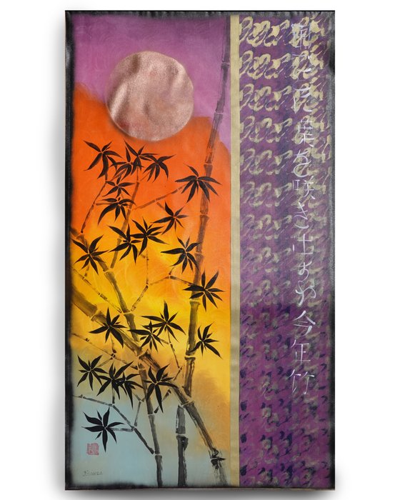 Ksavera - Bamboo japanese painting J374 - canvas XXL - 160cm