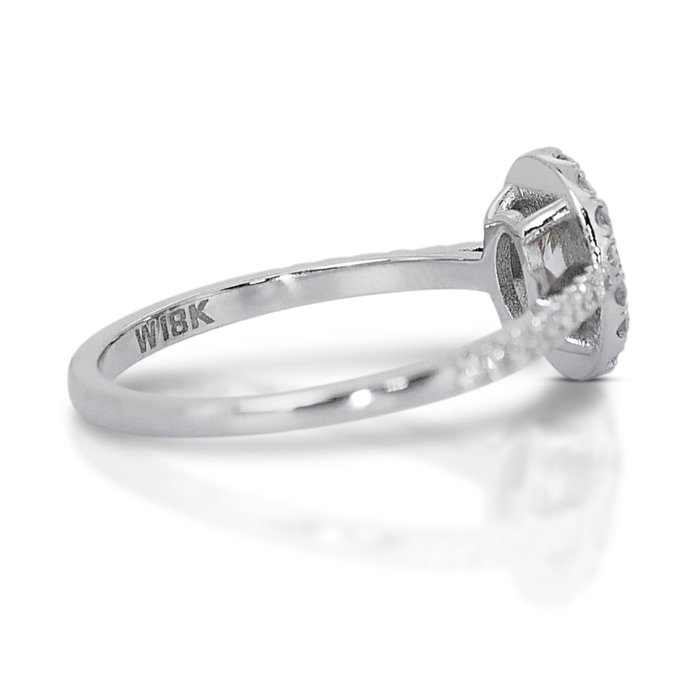 Ring - 18 kraat Hvidguld -  1.01ct. tw. Diamant (Natur) - Diamant