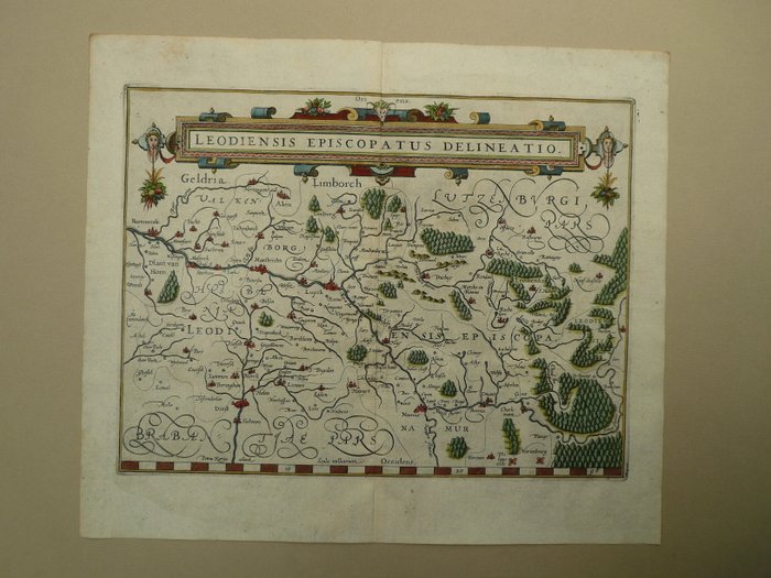 Europa - Belgien / Luik / Limburg / Maastricht / Hasselt; Petrus Kaerius / W. Blaeu - Leodiensis Episcopatus delineatio - 1612