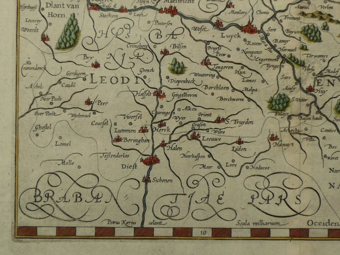 Europa - Belgien / Luik / Limburg / Maastricht / Hasselt; Petrus Kaerius / W. Blaeu - Leodiensis Episcopatus delineatio - 1612