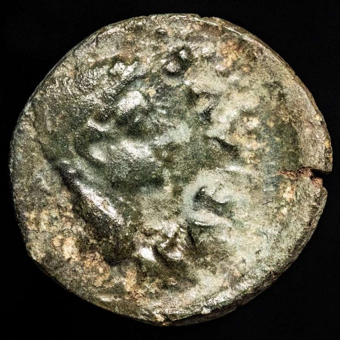 Hispania, Emerita Augusta, Romerriget (Provinsielt). Augustus (27 BC-AD 14). Quadrans from Merida, Badajoz. - AETERNITATI AVGVSTAE C.A.E. tetrastyle temple.  (Ingen mindstepris)