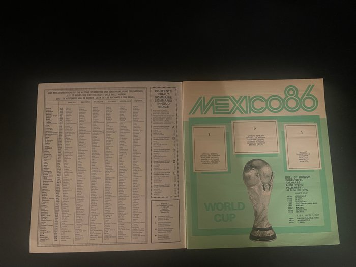 Panini - Mexico 86 World Cup - 1 Empty Album