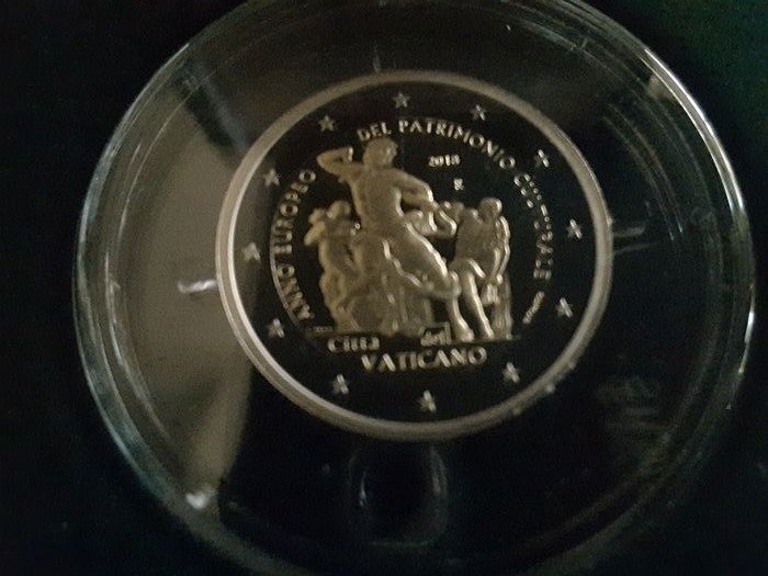 Vatikanstaten. 2 Euro 2018 "Patrimonio culturale" Proof  (Ingen mindstepris)