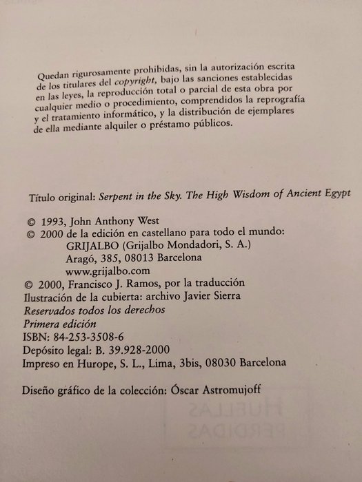 John Anthony West - La Serpiente Celeste Enigmas de la civilización egipcia - 2000