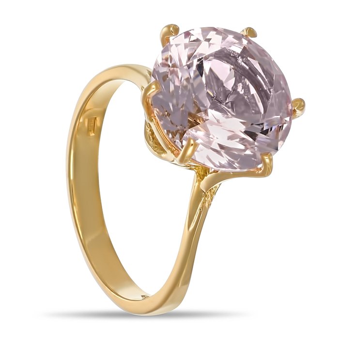 Ring - 18 kraat Gulguld -  6.50ct. tw. Kvarts