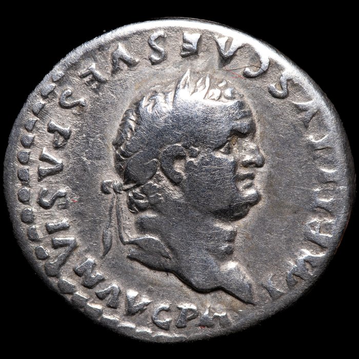 Romarriket. Titus (AD 79-81). Denarius Rome / Daraped throne  (Ingen mindstepris)