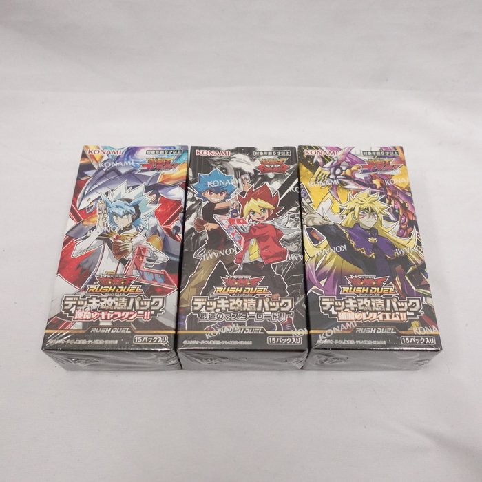 Konami - 3 Booster box - Yu-Gi-Oh! - Galaxy of Destiny / Master Lord of Creation / Requiem of Devastation - RUSH DUEL