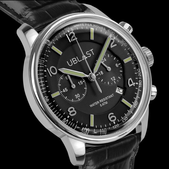 Ublast - Elegant Chronograph - REF. UBELCH40BK - Mænd - Ny