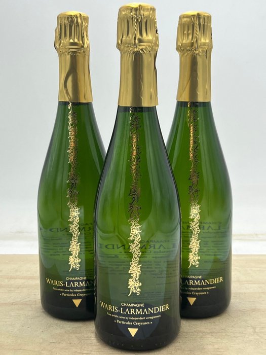 Waris-Larmandier, Particules Crayeuses Zéro Dosage Grand Cru Blanc de Blancs - Champagne Grand Cru - 3 Flasker (0,75 L)