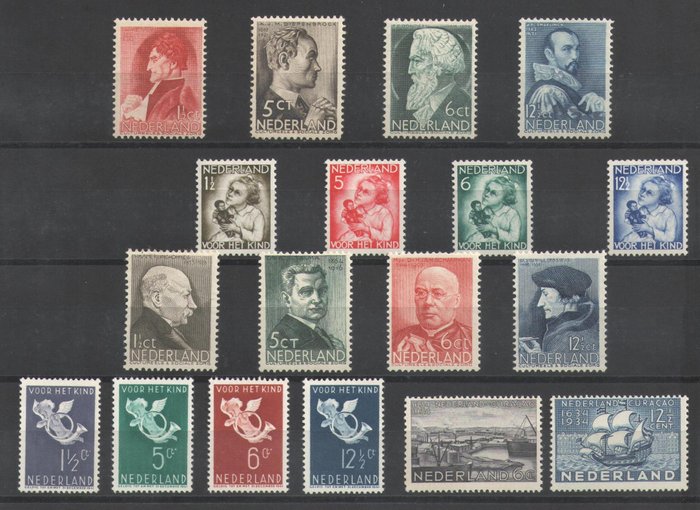 Holland 1933/1936 - Udvalg fra 1930'erne - NVPH 256 265/266 267/268 269 270/273 278 283/286