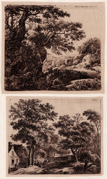 Anthony Waterloo (1609-1690) - Pair of Landscapes (Bartsch 34-49)