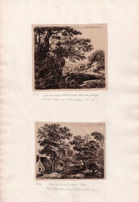 Anthony Waterloo (1609-1690) - Pair of Landscapes (Bartsch 34-49)