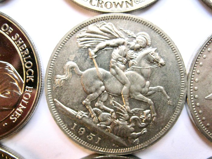 Verden. Collection "Crownsize" coins 1951-2003 (20 different pieces) - all high quality  (Ingen mindstepris)