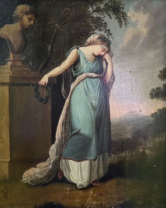 Richard Westall RA (1765-1836), Circle of - Classical female figure in mourning pose