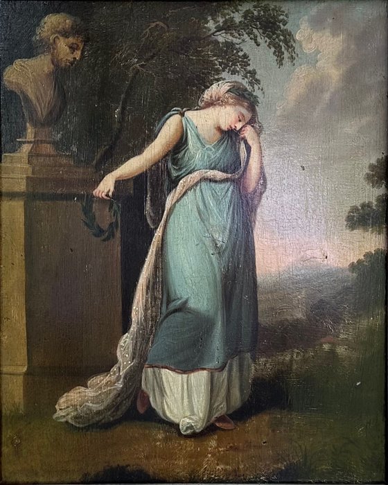 Richard Westall RA (1765-1836), Circle of - Classical female figure in mourning pose