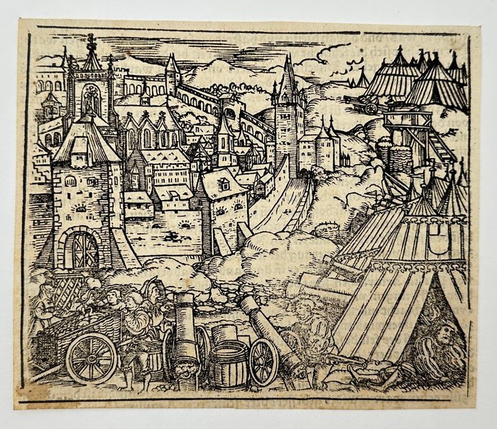 Conrad Faber von Kreuznach / Titus Livius - Romisch Historien - Siege of the City of St. Wendel - 1533