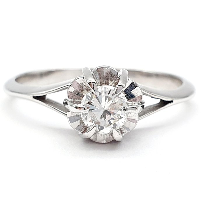 Ring - 18 kraat Hvidguld -  0.35ct. tw. Diamant (Natur)