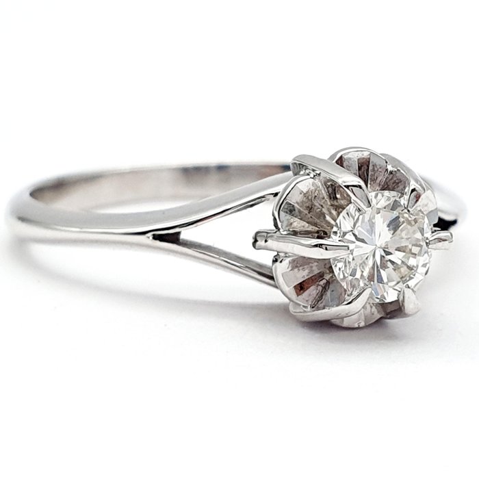 Ring - 18 kraat Hvidguld -  0.35ct. tw. Diamant (Natur)