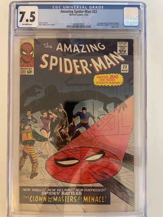 Amazing Spider-Man #22 - 1st appearance of Princess Python - 1 Graded comic - CGC 75