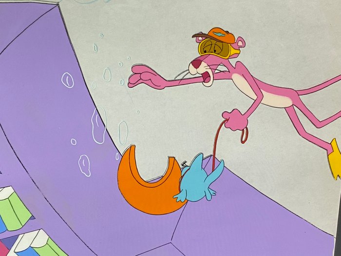 The Pink Panther Show (1970) - 1 Original Animation Cel og Tegning af The Pink Panther