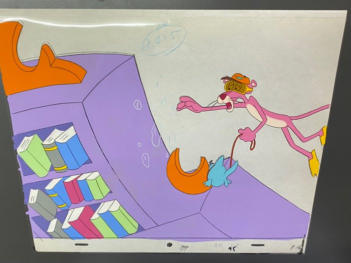 The Pink Panther Show (1970) - 1 Original Animation Cel og Tegning af The Pink Panther