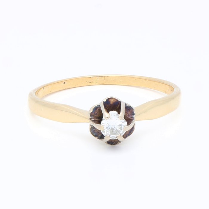 Ingen mindstepris - Ring - 14 karat Gulguld Diamant (Natur)