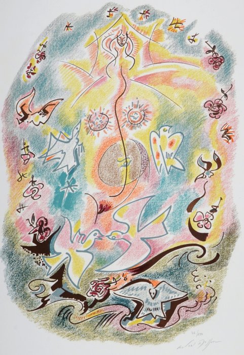 André Masson (1896-1987) - Sonnets de Louise Labé #9 - Hand-signed